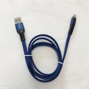 編組急速充電フラットアルミハウジングフレックス曲げもつれマイクロUSB、タイプC、iPhone電光充電と同期のための無料USBデータケーブル